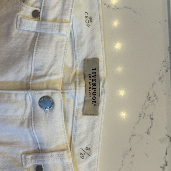 Liver Pool “The Crop” white Jeans - Picture 3 of 5